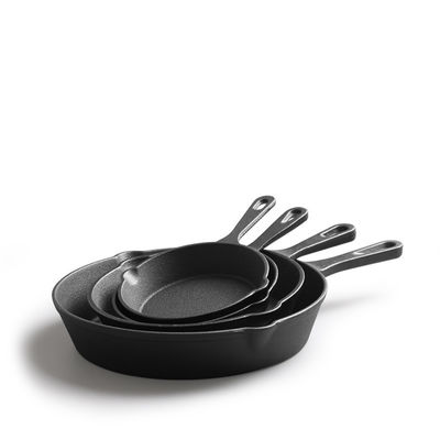 Poêle à frire en fonte de 9-30 cm cuite à la vapeur pour les besoins de cuisson à l'extérieur