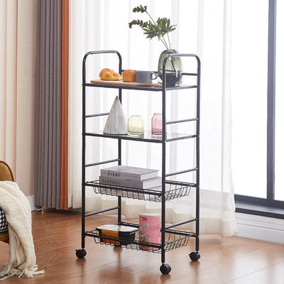 Étagère de rangement de cuisine multifonctionnelle 3 4 5 couche de roulement de chariot utilitaire avec roues