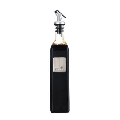 Autres outils de cuisine Bouteille d'huile en verre blanc haute carré avec buse de logo personnalisée