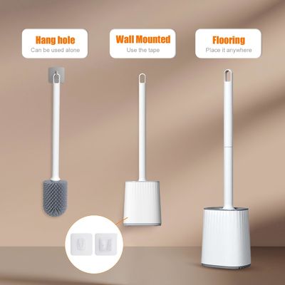 TPR Ronde Pâte de nettoyage en plastique Porteur de brosse de toilette pour une hygiène de salle de bain supérieure