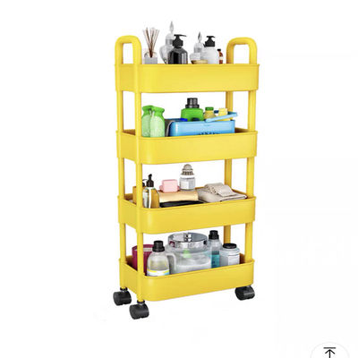 Étagère de rangement rotative à 360 degrés non pliable avec roues Étagère en plastique pour légumes de cuisine