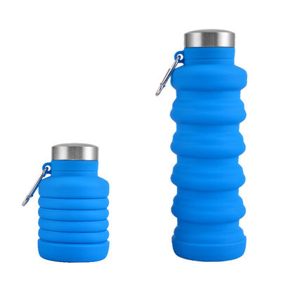 Conception rétractable Bouteille d'eau de sport en silicone de grande capacité pour les activités de plein air