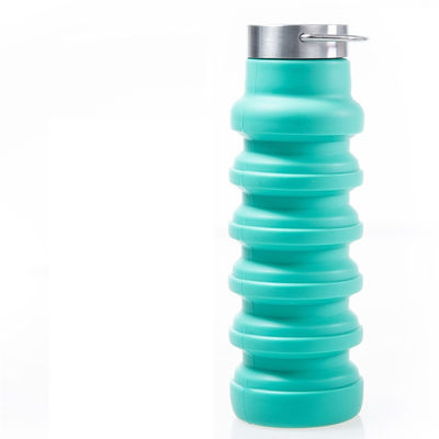 Conception rétractable Bouteille d'eau de sport en silicone de grande capacité pour les activités de plein air