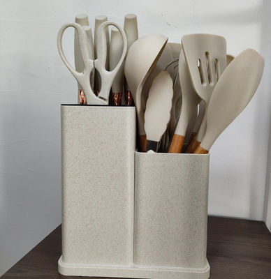 Outils de cuisine en silicone ensemble 19 pièces Outils de cuisine avec accessoires de poignée en bois