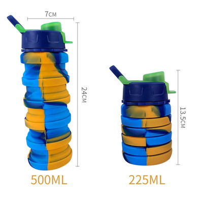 Bouteille d'eau portable pour le fitness et la conduite créative camouflage tasse pliante en silicone