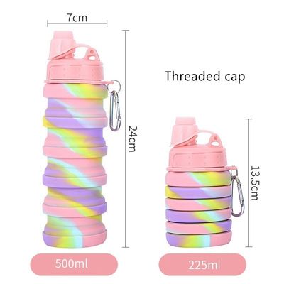 Bouteille d'eau portable pour le fitness et la conduite créative camouflage tasse pliante en silicone