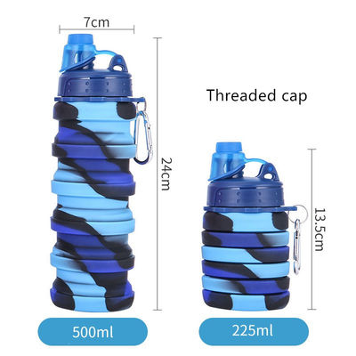 Bouteille d'eau portable pour le fitness et la conduite créative camouflage tasse pliante en silicone