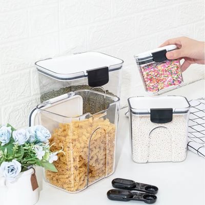 Type debout Cuisine PET Contenants de stockage de nourriture en plastique transparents étanches à l'air 4pc
