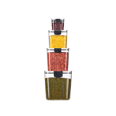 Type debout Cuisine PET Contenants de stockage de nourriture en plastique transparents étanches à l'air 4pc