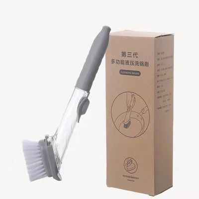 Outils de cuisine Brosse à nettoyer 2 en 1 Brosse à laver les plats avec poignée longue et éponge