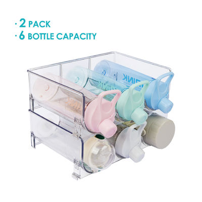 Étagère d'organisateur de vins et de boissons en PET pour armoire de cuisine réfrigérateur Porteur de bouteille en plastique