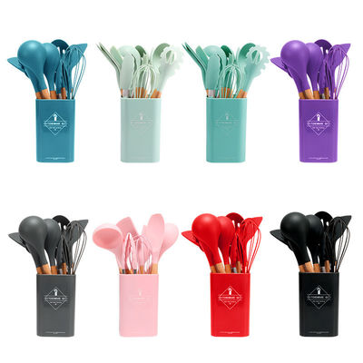 Accessoires de cuisine de restaurant Ensemble d'outils antiadhésifs en 11 pièces avec spatule en silicone