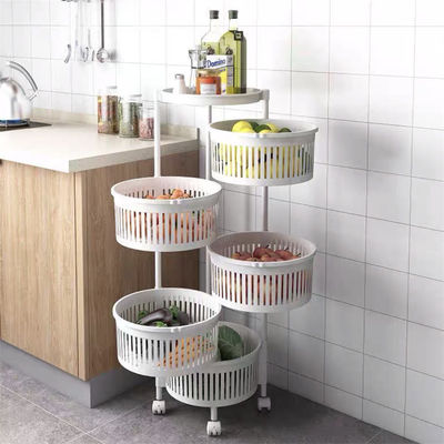 Étagère de cuisine rotative en matériau métallique de design polyvalent en PP pour rangement à domicile