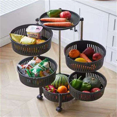 Étagère de cuisine rotative en matériau métallique de design polyvalent en PP pour rangement à domicile