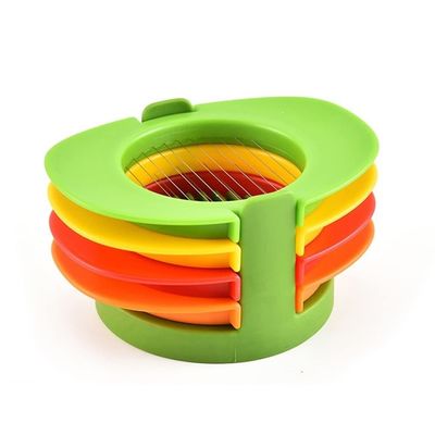 Ensemble de trancheuse à œufs 3 coupeuses pour tranches minces Outil de coupe manuel facile en plastique PP avec support de trancheuse