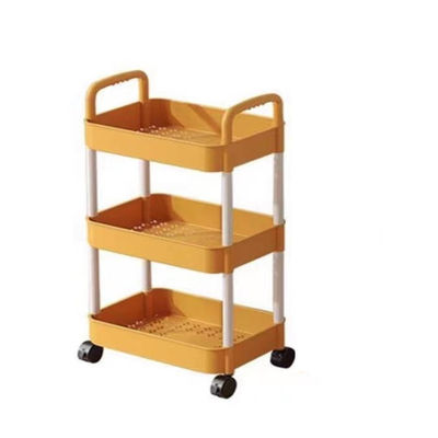 Étagère rotative de cuisine à trois couches pour le stockage multifonctionnel de légumes et de fruits