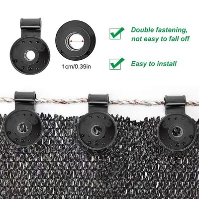 Clips de tissu d'ombre Grip de verrouillage lourd pour une variété de filet d'ombrage solaire et clip de maille en plastique