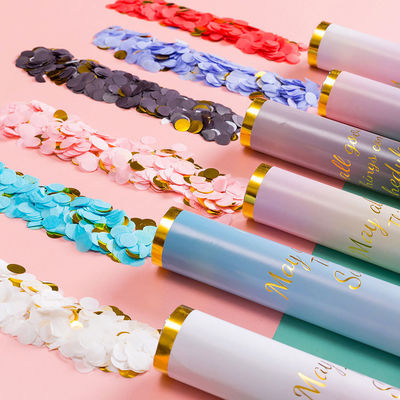 Cannon de poudre de confetti avec logo personnalisé - 100 cm de fumée de poudre de confetti
