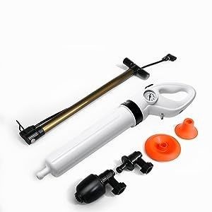 Nettoyage ménager Dredge de toilettes électriques avec pompe à air et plongeur de tuyaux sous pression
