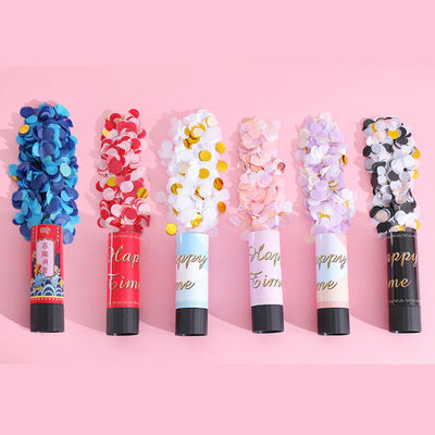 Logo personnalisé Fête d'anniversaire de mariage Biodégradable Papier printemps Poppers confetti