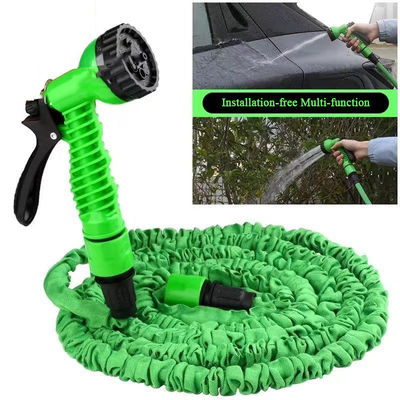 Arrosage fait simple élargissable Magic Flex chauffé tuyau de jardin 25-200FT avec pistolet à pulvérisation