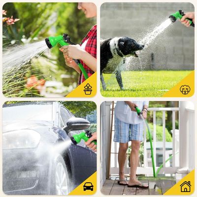 25-250ft haute pression lourde de service de jardin de tuyau d'eau de pulvérisation buse avec tuyau extensible