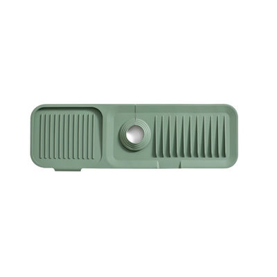 Mat d'évacuation du robinet anti-éclaboussures en silicone de cuisine durable pour un comptoir extra-large