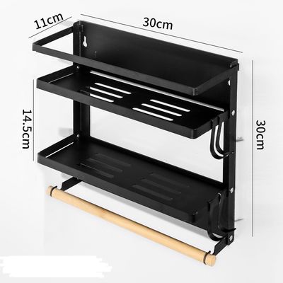 Magnétique Cuisine Organisateur Porte-serviettes en papier Étagère métallique Espice Étagère de stockage Étagère de réfrigérateur