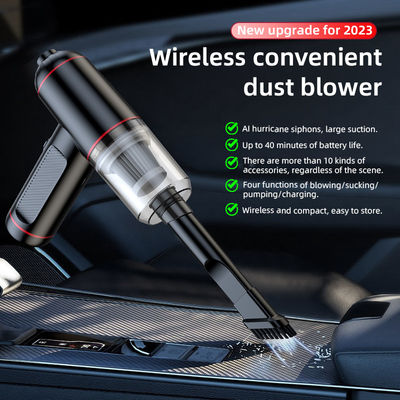 Puissant aspirateur de voiture 4 en 1 avec lampes LED à aspiration 6000PA et source d'alimentation USB
