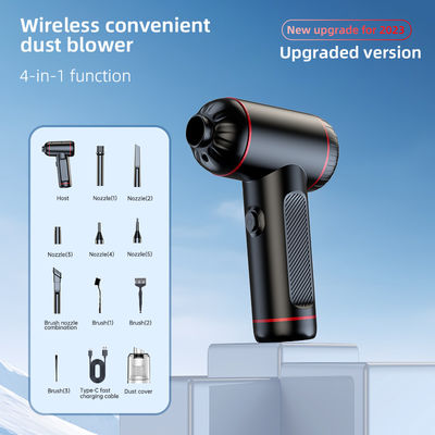 Puissant aspirateur de voiture 4 en 1 avec lampes LED à aspiration 6000PA et source d'alimentation USB