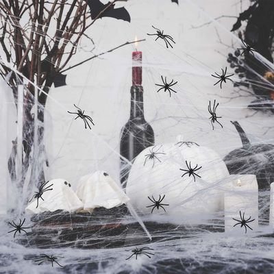 Polyester toile d'araignée fil de coton maison hantée décoration pour Halloween fête accessoires