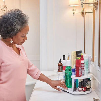 Accueil Cosmétiques Déposer des dieux ABS étagère tournante organisateur de cabinet avec logo personnalisé