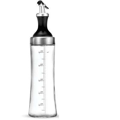 Distributeur d'huile d'olive Large ouverture pour un remplissage et un nettoyage faciles Bouteille de spray d'huile en verre transparent