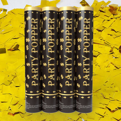 30 cm Logo personnalisé Cannon de confetti métallique en or pour les célébrations et les occasions spéciales