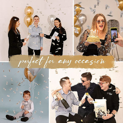 30 cm Logo personnalisé Cannon de confetti métallique en or pour les célébrations et les occasions spéciales