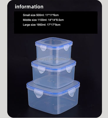 Ensemble de boîtes de rangement en plastique étanche à l' air pour contenants de stockage alimentaire multifonctionnels