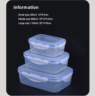 Ensemble de boîtes de rangement en plastique étanche à l' air pour contenants de stockage alimentaire multifonctionnels
