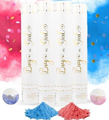 60cm Révéler le sexe Confetti Cannon Popper Smoke Powder Confetti Buttons pour les fournitures de fête