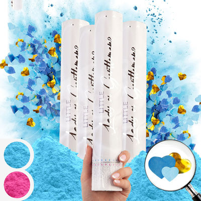60cm Révéler le sexe Confetti Cannon Popper Smoke Powder Confetti Buttons pour les fournitures de fête