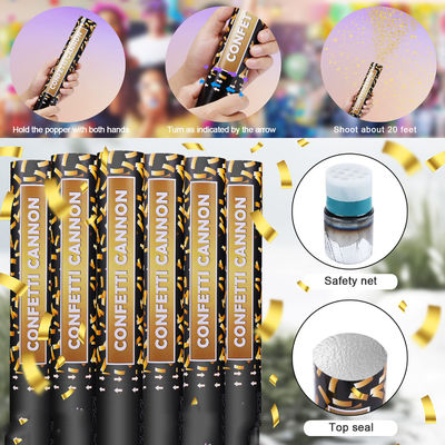 Des canons de confettis de 40 cm pour des fêtes colorées