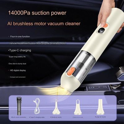 Aspirateur pour automobile sans brosses sans fil de 1400 Pa pour les vêtements et le nettoyage tout-en-un