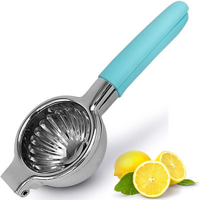 Juicer à citron pressé manuel avec poignée en caoutchouc de silicone et conception en acier inoxydable