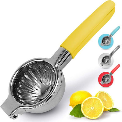 Juicer à citron pressé manuel avec poignée en caoutchouc de silicone et conception en acier inoxydable