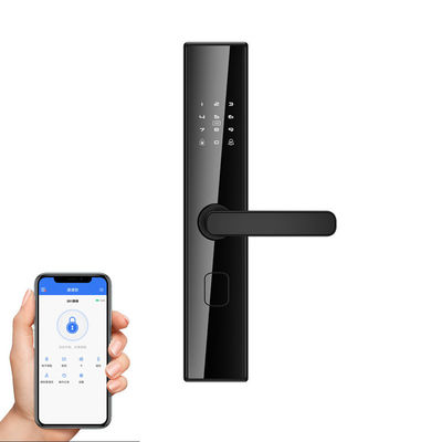 Manche de porte numérique de sécurité extérieure avec Tuya Ttlock et reconnaissance d'empreintes digitales