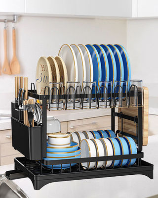 Plateau de séchage de vaisselle de cuisine avec drainboard à deux couches
