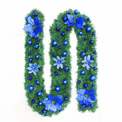 Décoration de bannière de rotin de Noël avec lumières LED et logo personnalisé