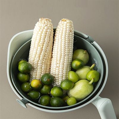 302 g de panier de drainage rotatif à double couche en PP ABS pour le lavage des légumes