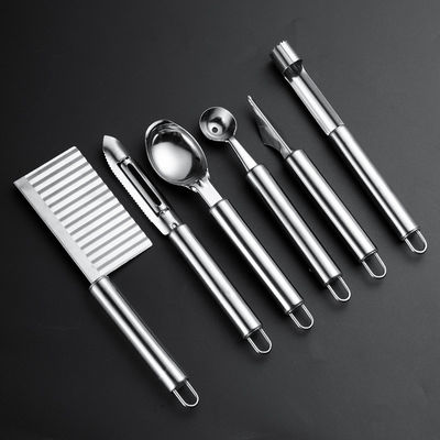 Gadgets de cuisine de restaurant ensemble de 6 pièces d'acier inoxydable outils multifonctionnels de fruits