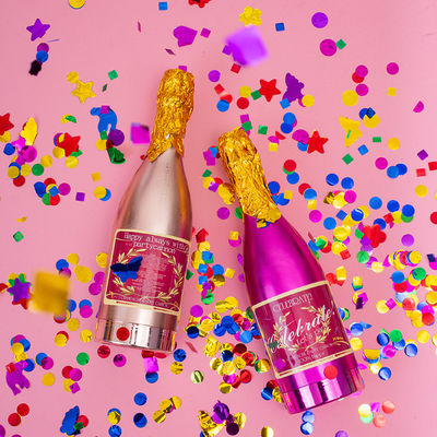 Logo personnalisé Bouteille de champagne Popper de fête L'accessoire ultime de célébration de l'année
