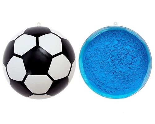 Revéler le sexe Les accessoires de confetti Poudre de remplissage 14*14*14cm Football pour les célébrations de bébé